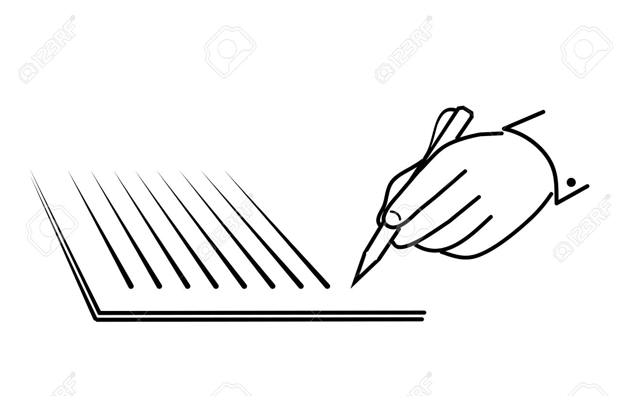 Hand writing illustration